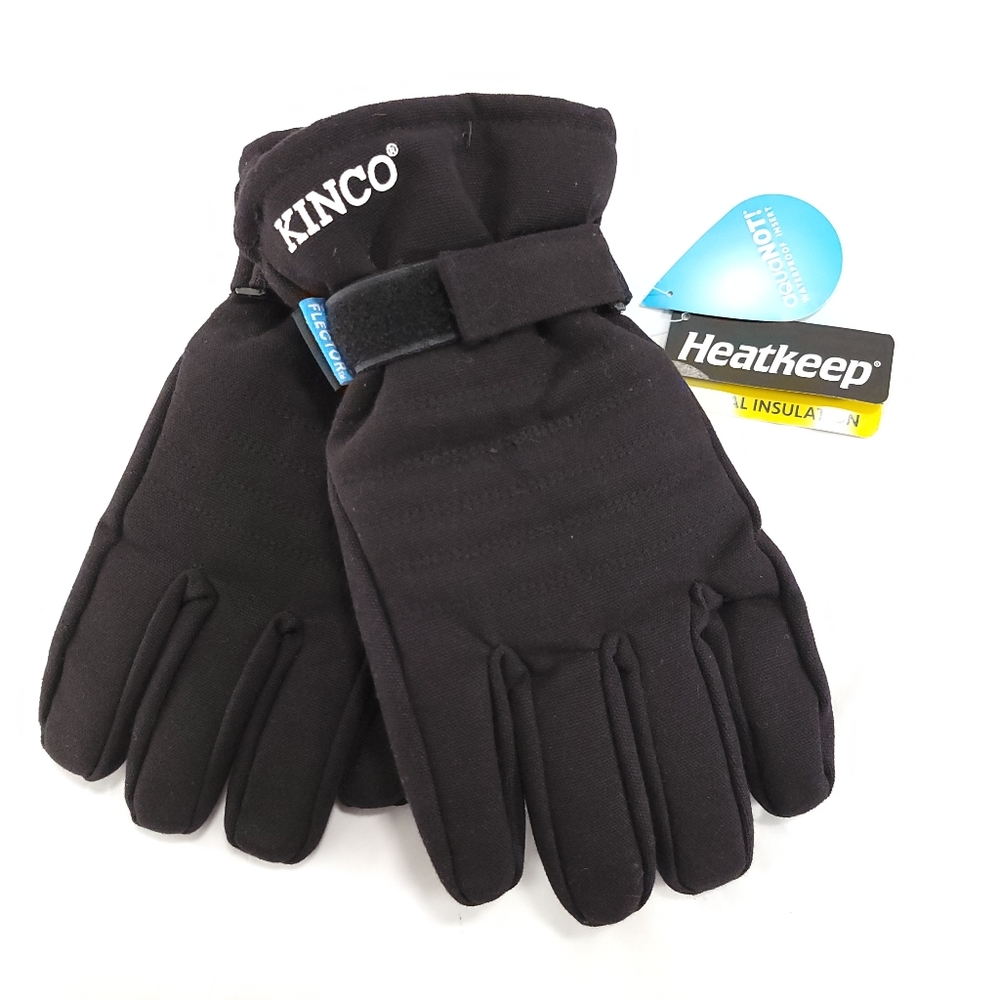 Kinco Thermal Insulated HeatKeep Thick Black Winter Ski Gloves NWT Snow Winter